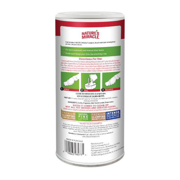 Nature'S Miracle Litter Box Deodorizer 20 Ounces Litter Deodorizing Powder Cat Odor Control Formula