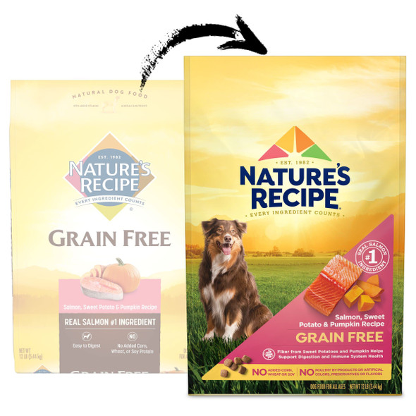 Nature'S Recipe Nature'S Recipe Grain Dry Dog Food Salmon Sweet Potato & Pumpkin Recipe 12 Lb. Bag