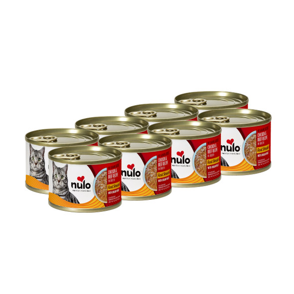 Nulo Real Shreds With Organ Meat Wet Canned Cat Food Variety Flavors 2.8 Ounce 12 Cans