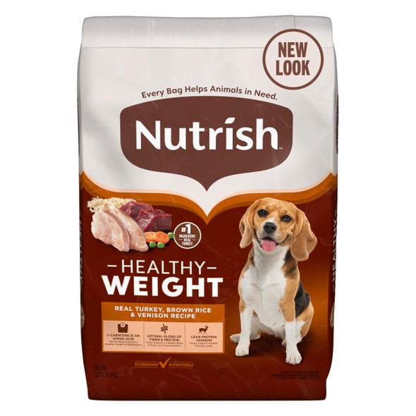 Nutrish Dry Dog Food Turkey Brown Rice & Venison Recipe For Weight Management 5.5 Pounds