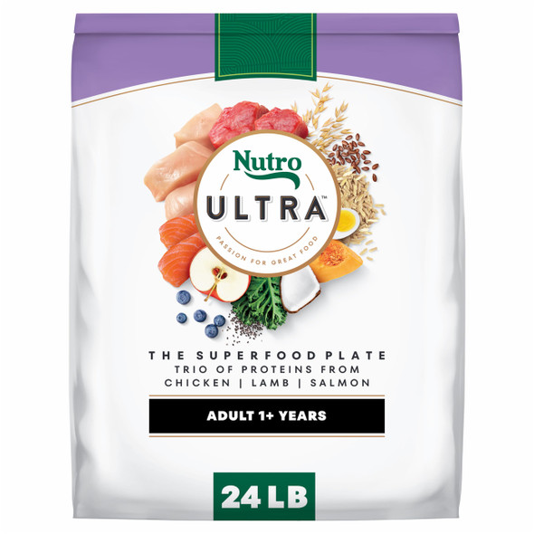 Nutro Ultra Adult Dry Dog Food With A Trio Of Proteins From Chicken Lamb And Salmon 30 Lb Bag