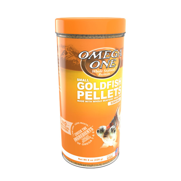 Omega One Goldfish Pellets Sinking 2Mm Small Pellets 8 Oz