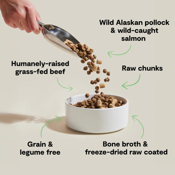 Open Farm Rawmix Grain- Dry Dog Food Protein-Packed Kibble Coated In Bone Broth With Ze Dried Raw Chunks Beef Pork & Lamb Front Range Recipe 3.5Lb Bag