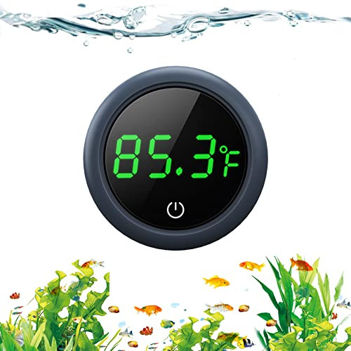 Paizoo Fish Tank Digital Thermometer Accurate Led Display To Ãƒšã‚±0.9Ãƒšã‚°F Tank Thermometer Aquarium Temperature Measurement Suitable For Fish Axolotl Turtle Or Aquatic