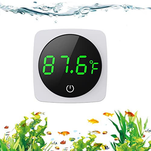 Paizoo Aquarium Thermometer Led Digital Fish Tank Thermometer High Accurate To Ãƒšã‚±0.9Ãƒ¢Ã‚‚¬Å½Ã¢‚¬° Aquarium Fish Tank Accessories For Betta Goldfish Axolotl Or Aquatic Pet White