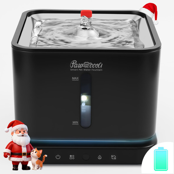 Pawccoli 6 Pcs Cat Water Fountain Filters Pet Fountain Replacement Filters For 3L/100Oz Automatic Pet Fountain