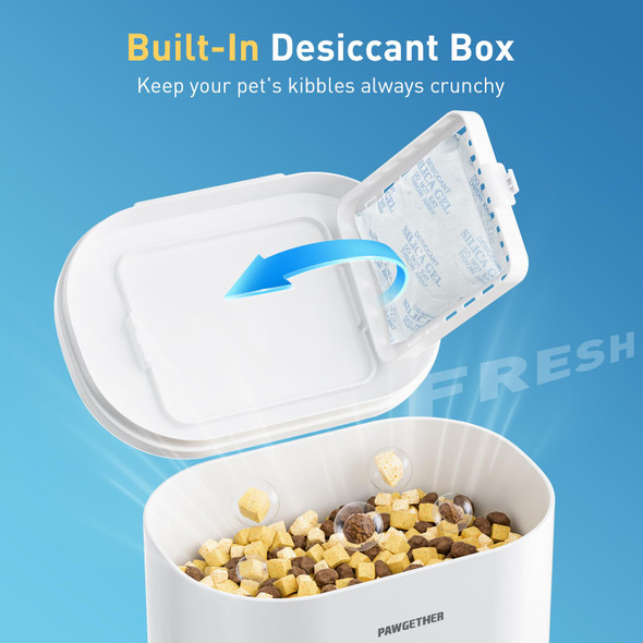 Pawgetherã£Šã‚® Gravity Cat Feeder Self-Dispensing Dog Food Dispenser Pet Food Station 1 Gallon/3.5L Capacity Automatic Pet Feeder Cat & Dog Food Bowl Easy To Fill