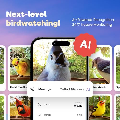Pawmendous Bird Feeder With Camera Ãƒ¢Ã‚Š¬Ã‚‚¬Å’ Ai Identifies 10000+ Birds Real-Time Alerts & Two-Way Audio Ãƒ¢Ã‚Š¬Ã‚‚¬Å’ Solar & Wired Powered Ip65 Waterproof For Backyard Garden Patio Ãƒ¢Ã‚Š¬Ã‚‚¬Å’ Ideal For Bird Lovers