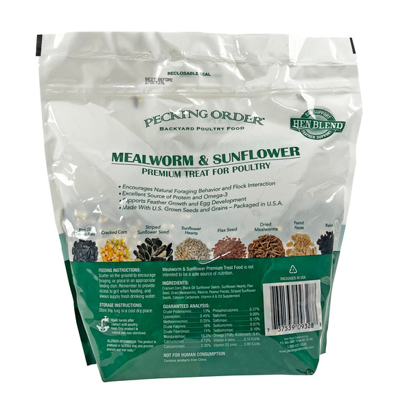 Pecking Order Pecking Order 9328 Mealworm & Sunflower Treat 3 Lb.