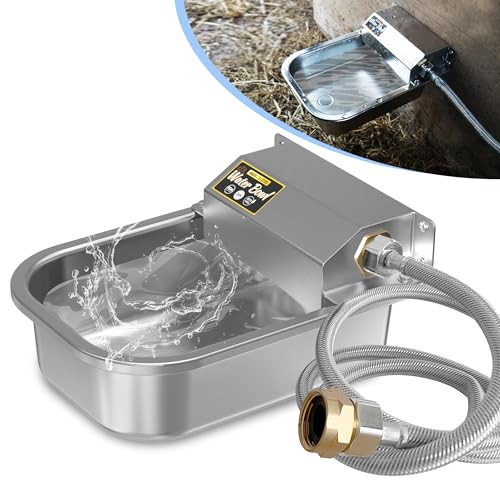 Petimi Automatic Water Dispenser For Dogs 101Oz Outdoor Dog Water Bowl 304 Stainless Steel Water Feeder For Small To Large Pets Large Livestock Waterer Anti-Tipping Water Auto-Fill Easy To Clean