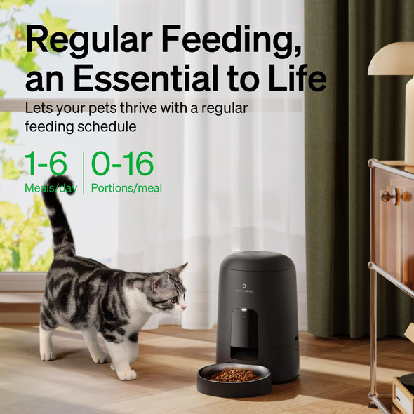 Petlibro Automatic Cat Feeder Wifi Automatic Cat Food Dispenser Rechargeable Battery-Operated With 30-Day Life Air Pet Feeder For Cat & Dog Timed Cat Feeder 1-6 Meals Control 2L Auto Cat Feeder