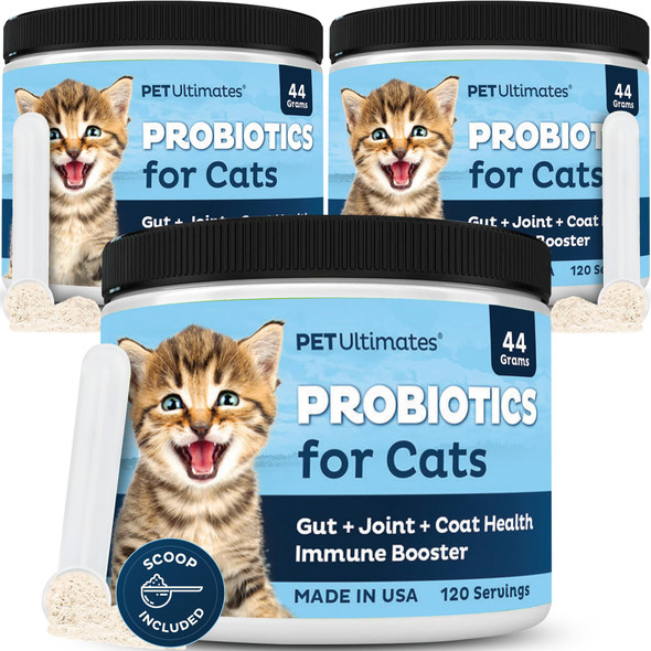 Pet Ultimates Probiotics For Cats Ãƒ¢Ã‚Š¬Ã‚‚¬Å’ 20-Species Cat Probiotic Powder To Treat Diarrhea Vomiting Digestive Support & Cat Antibiotics Recovery Ãƒ¢Ã‚Š¬Ã‚‚¬Å’ Cat Health Supplies (44 Gr)