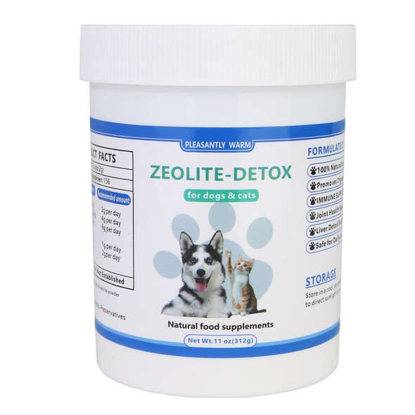 Pleasantly Warm Natural Zeolite Detox Powder For Dogs & Cats Ãƒ¢Ã‚Š¬Ã‚‚¬Å’ Digestive Health Support Immune Booster Toxin Removal Ãƒ¢Ã‚Š¬Ã‚‚¬Å’ Easy-Mix 11Oz Pet Supplement