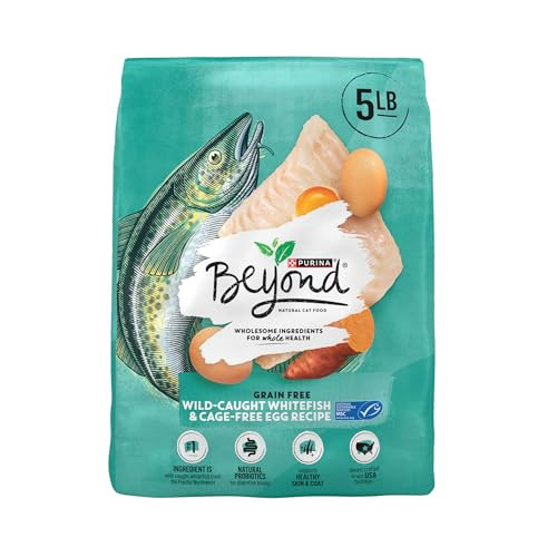 Purina Beyond Grain  Natural Dry Cat Food Simply Grain Wild Caught Whitefish & Cage Egg Recipe - 5 Lb. Bag