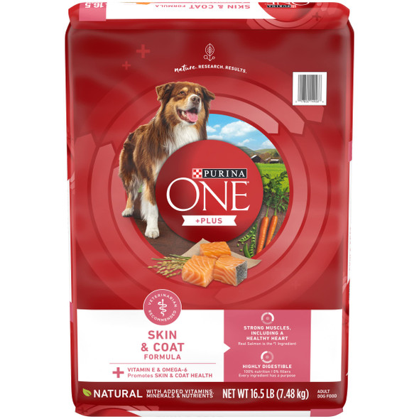 Purina One Natural Sensitive Stomach Dry Dog Food +Plus Skin & Coat Formula - 16.5 Lb. Bag