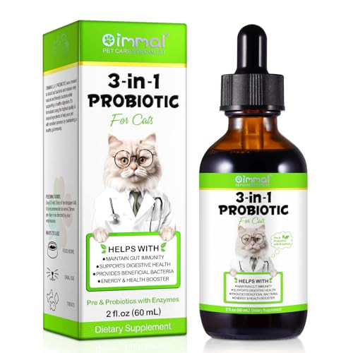 Qwsyaay Probiotic For Cats 3-In-1 Probiotics For Cats With Digestive Enzymes & Prebiotics Supports Gut Health Itchy Skin Relief Allergies & Immunity 60Ml For All Ages