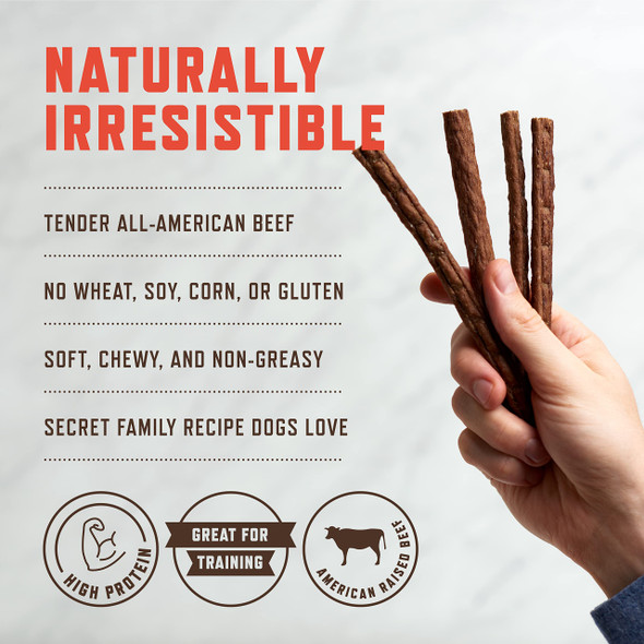 Rocco & Roxie Supply Co. Beef Jerky Dog Treats 1 Lb Soft Training Snacks Made In Usa High Value Beef Jerky For Dogs Small Large Breeds Seniors And Puppies Natural Chews For Rewarding Good Behavior