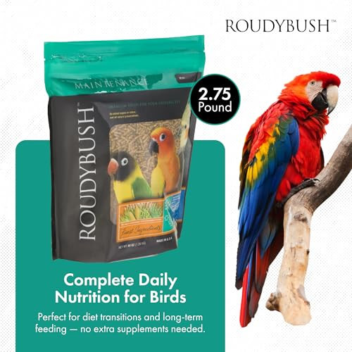 Roudybush Daily Maintenance Food For Birds - Scientifically Formulated Bird Feed - Bird Food Pellets W/Corn Wheat Soy & More - Nutritious & Healthy Feed For Birds (Mini 44Oz)