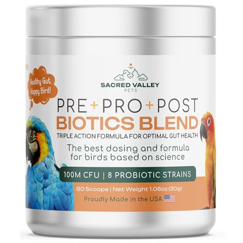 Sacred Valley Pets Parrot Probiotic Prebiotic And Postbiotic Pet Bird Supplies Used With Water Vitamins Budgie Treats Baby Parrot Formula Parrot Medicine Mix In Parrot Food