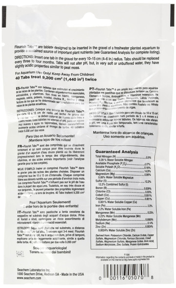 Seachem Flourish Tabs Growth Supplement - Aquatic Plant Stimulant 40 Ct