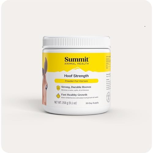 Summit Animal Health Equine Hoof Strength Powder For Horses Promotes Healthy Hooves With Biotin Amino Acids And Minerals Horse Hoof Supplement11 Oz 30-Day Supply