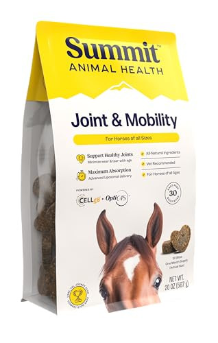 Summit Animal Health Equine Joint & Mobility Bites Daily Supplement For Horses Liposomal Delivery Max Absorption Vet Recommended All-Natural Ingredients 100% Drug- Healthy Joints - 30 Bites
