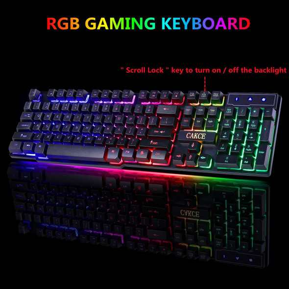 RGB Gaming Keyboard and Colorful Mouse Combo,USB Wired LED Backlight Gaming Mouse and Keyboard for Laptop PC Computer Gaming and Work,Letter Glow,Mechanical Feeling RGB Gaming Keyboard and Colorful Mouse Combo,USB Wired LED Backlight Gaming Mouse and Keyboard for Laptop PC Computer Gaming and Work,Letter Glow,Mechanical Feeling