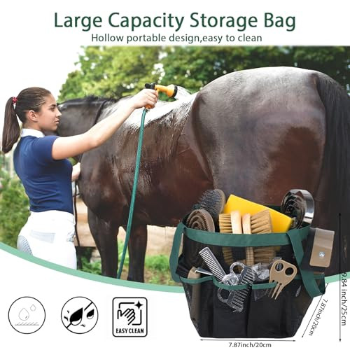 Terpup Horse Grooming Kit 13 Piece Horse Brushes For Grooming Supplies Set With Organizer Bag Horse Brush & Curry Comb For Effective Cleaning For Horses Riders Beginners