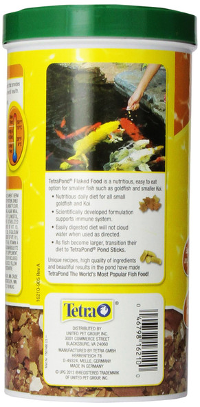 Tetra Pond Flakes Color Enhancing Complete Nutrition For Smaller Pond Fish Goldfish And Koi Fish 6 Oz