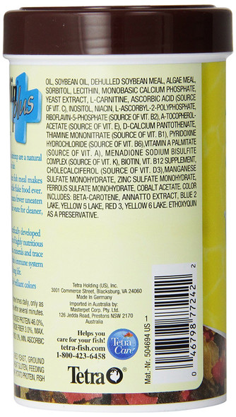 Tetra Tetramin Plus Tropical Flakes 2.2 Ounces Nutritionally Balanced Fish Food With Added Shrimp