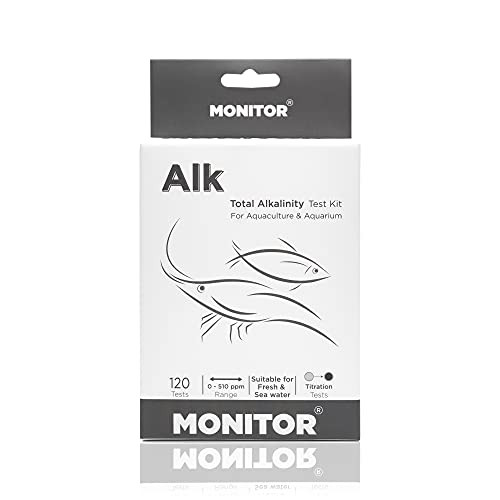 Uniqus Monitor Alkalinity Test Kit (120 Tests) - Monitor Aquarium And Aquaculture Water Quality