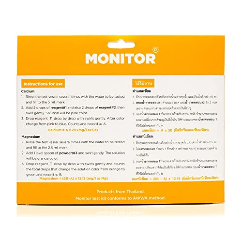 Uniqus Monitor Calcium/Magnesium Low Salinity (0-5 Ppt) Test Kit (120 Tests) - Monitor Aquarium And Aquaculture Water Quality
