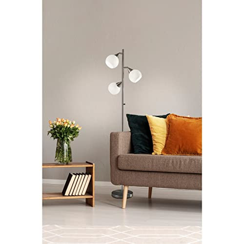 Adesso Home 1533-22 Transitional Three Light Table Lamp in Pwt Nckl B/S Slvr. Finish 16.00 inches Bruhsed Steel