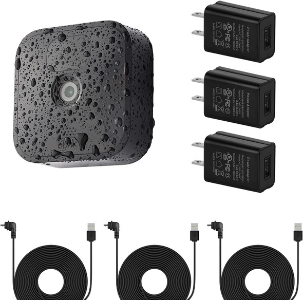 3Pack Power Adapter for Blink XT / XT2 & Blink Outdoor (3rd Gen) XT3, Long and Flat 25 ft/7.5m Weatherproof Cable Continuously Charging Your Blink Security Camera 3Pack Power Adapter for Blink XT / XT2 & Blink Outdoor (3rd Gen) XT3, Long and Flat 25 ft/7.5m Weatherproof Cable Continuously Charging Your Blink Security Camera