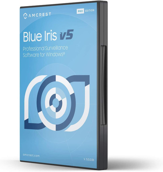 Amcrest Blue Iris Professional Version 5 - Supports Many IP Camera Brands Including Amcrest, Zone Motion Detection, H.265 Compression Recording, E-Mail and SMS Text Messaging Alerts!(BLUEIRISCD-V5) Amcrest Blue Iris Professional Version 5 - Supports Many IP Camera Brands Including Amcrest, Zone Motion Detection, H.265 Compression Recording, E-Mail and SMS Text Messaging Alerts!(BLUEIRISCD-V5)