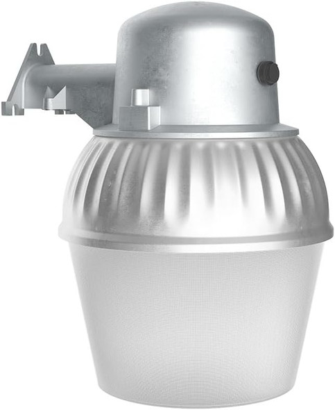 Lithonia Lighting BarnGuard LED Barn Light Dusk to Dawn Outdoor Lighting with Adjustable Brightness and Color Temperature Wall or Pole Mountable Yard Light Fixture MVOLT Aluminum Gray