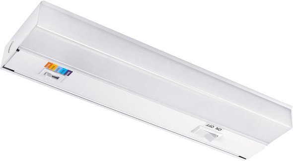 Maxxima 24 in. Hardwired LED Under Cabinet Light - 950 Lumens, 5 CCT, Color Temperature Slide Control, 2700K/3000K/3500K/4000K/5000K, Kitchen and Indoor Lighting Fixture, White, On/Off Switch, ETL