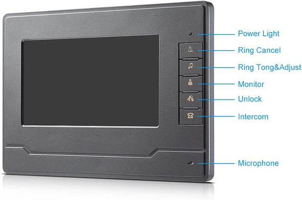 Video Intercom System, Wired 7 Inches Monitor Video doorphone Doorbell System,Video Door Phone HD Camera Kits Support Unlock, Monitoring, Dual-Way Intercom for Villa House Office Apartment Video Intercom System, Wired 7 Inches Monitor Video doorphone Doorbell System,Video Door Phone HD Camera Kits Support Unlock, Monitoring, Dual-Way Intercom for Villa House Office Apartment