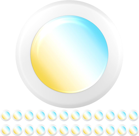 Sunco Lighting Sunco 24 Pack LED Disc Lights Ceiling 6 Inch, Flush Mount Disk Light, Recessed Can Lighting, 1050 LM, 15W (75W Equivalent), Selectable CCT 3000K/4000K/5000K/6000K/6500K, Dimmable, Damp Rated ETL