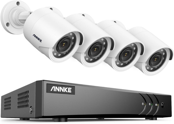 ANNKE 8CH 3K Lite Wired Security Camera System, H.265+ AI DVR with Human/Vehicle Detection, 4 x 1080p Outdoor CCTV Bullet Camera, 100 ft Night Vision, Easy Remote Access, Motion Alert, No HDD – E200 ANNKE 8CH 3K Lite Wired Security Camera System, H.265+ AI DVR with Human/Vehicle Detection, 4 x 1080p Outdoor CCTV Bullet Camera, 100 ft Night Vision, Easy Remote Access, Motion Alert, No HDD – E200