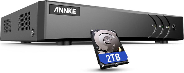 ANNKE 5MP Lite 16 Channel Security Video Recorder with AI Human/Vehicle Detection and 2TB Hard Drive, H.265+ 5-in-1 Hybrid DVR, Supports 16CH Analog and 2 IP Cameras for Home Business Surveillance ANNKE 5MP Lite 16 Channel Security Video Recorder with AI Human/Vehicle Detection and 2TB Hard Drive, H.265+ 5-in-1 Hybrid DVR, Supports 16CH Analog and 2 IP Cameras for Home Business Surveillance