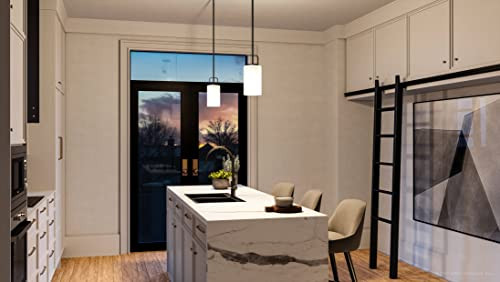 Urban Ambiance Luxury Modern Pendant, Small Size: 11''H x 5''W, with Modern Farmhouse Style Elements, Midnight Black Finish, UHP4111 from The Broome Collection