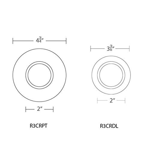 WAC Lighting R3CRPT-WT Oculux Architectural 3.5" LED Round Pinhole Trim White