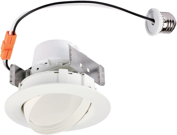 Westinghouse Lighting 5107100 12 Watt (80 Watt Equivalent) 6-Inch Slim Recessed LED Downlight Dimmable Warm White Light  White Trim