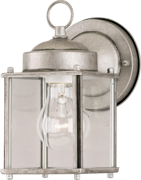 Westinghouse Lighting 6697100 One-Light Exterior Wall Lantern White Finish on Steel with Clear Glass Panels