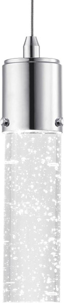 Westinghouse 6307900 Cava One-Light LED Indoor Mini-Pendant Chrome Finish with Bubble Glass