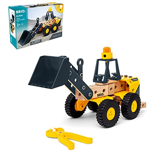 BRIO Builder - 34598 Volvo Wheel Loader  Educational Construction Toy for Kids Age 3 Years Up