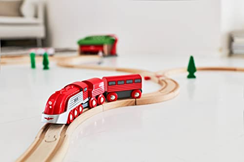 BRIO World 33557 - Streamline Train Set  3-Piece Wooden Toy Set  Designed for Speed  Fine Craftsmanship  Great for Kids Ages 3 and Up