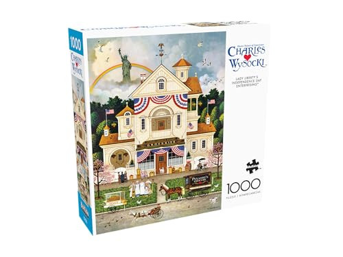Buffalo Games - Charles Wysocki - Lady Liberty's Independence Day - 1000 Piece Puzzle - Challenging Puzzle Perfect for Game Nights