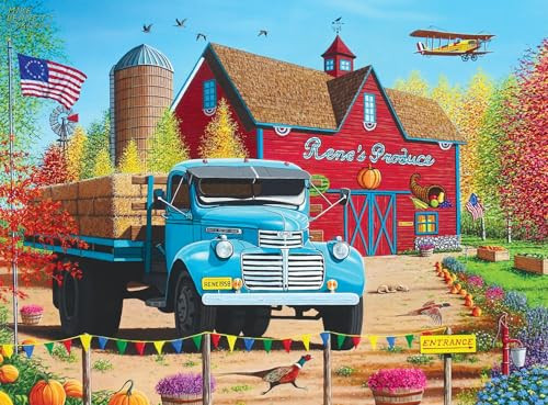 Buffalo Games - Rene's Produce - Mike Bennet - Country Life -1000 Piece Jigsaw Puzzle - Colorful, Fall Puzzles for Adults “ Precision-Cut Pieces, Autumn Artwork, Relaxing, Seasonal Fun‹